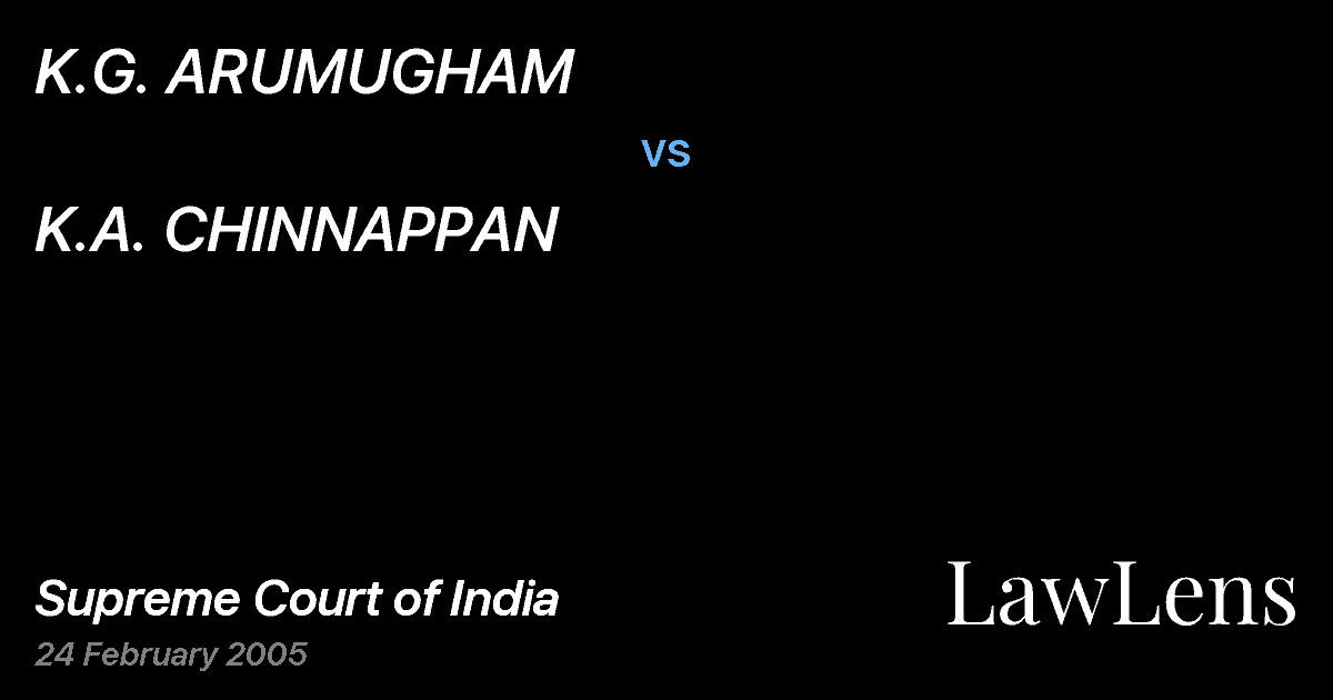 Preview image for K.G. ARUMUGHAM vs. K.A. CHINNAPPAN