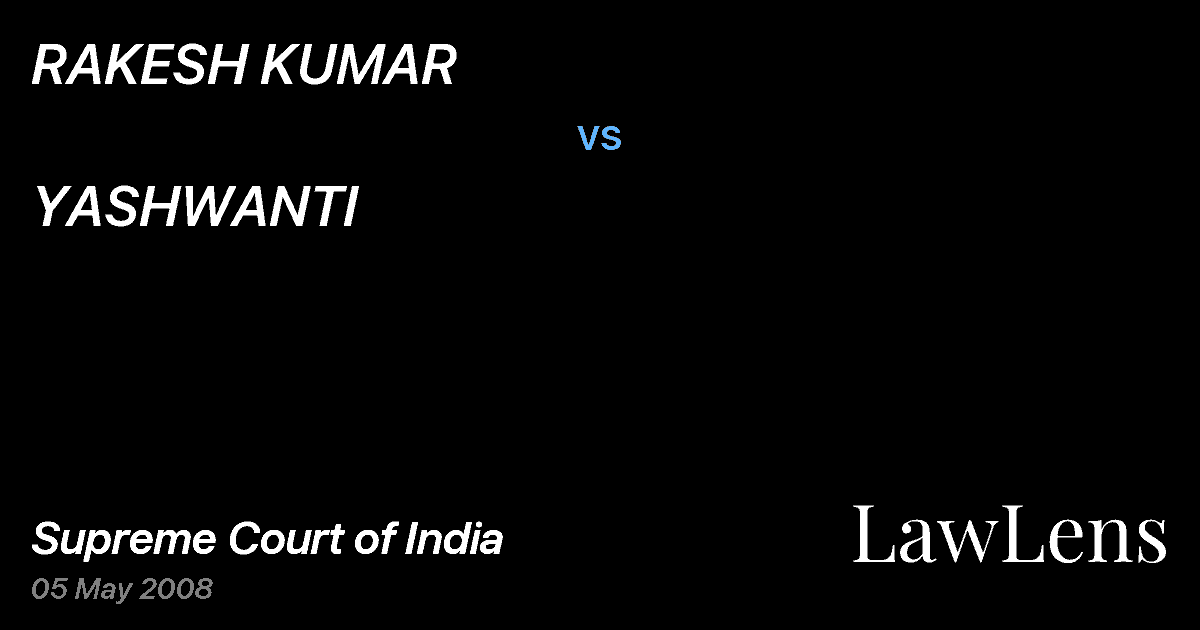 Preview image for RAKESH KUMAR vs. YASHWANTI