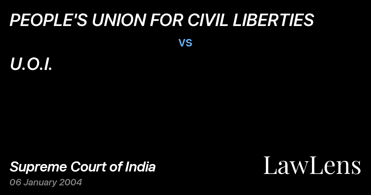 Preview image for PEOPLE'S UNION FOR CIVIL LIBERTIES vs. U.O.I.