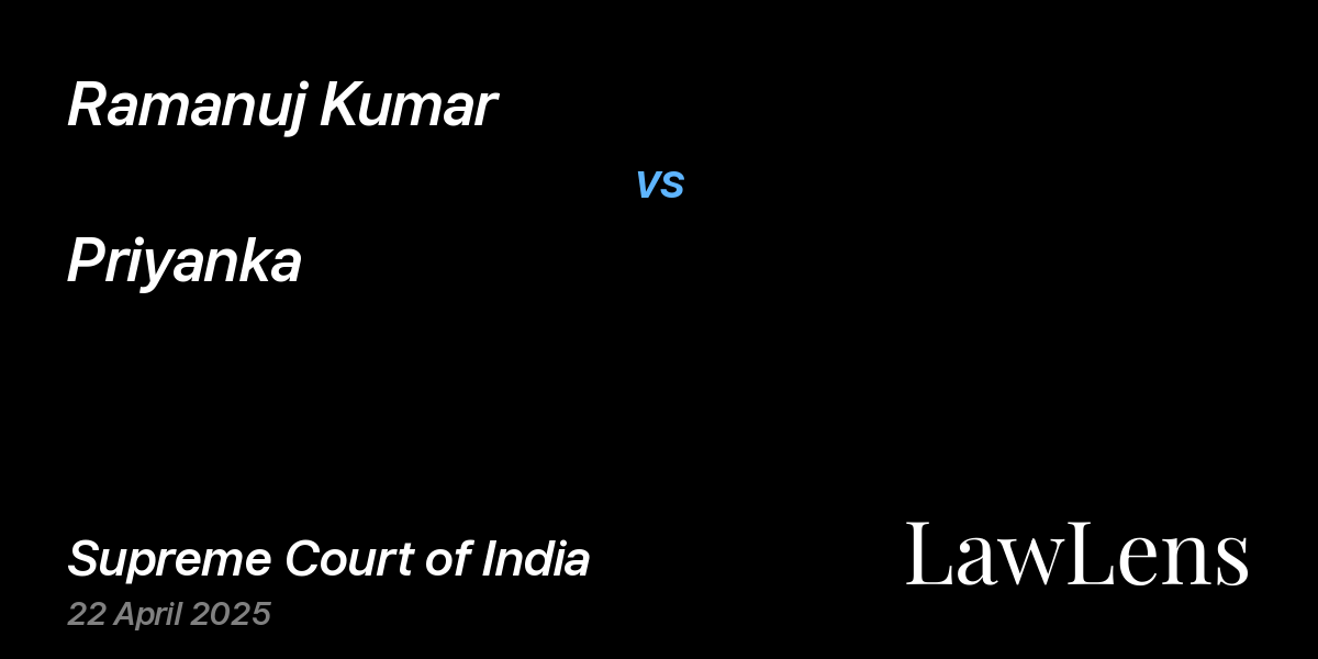 Preview image for Ramanuj Kumar vs. Priyanka