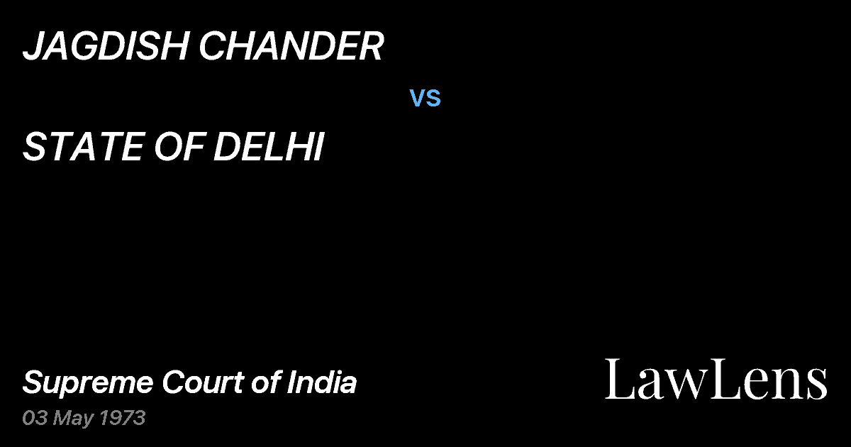 Preview image for JAGDISH CHANDER vs. STATE OF DELHI