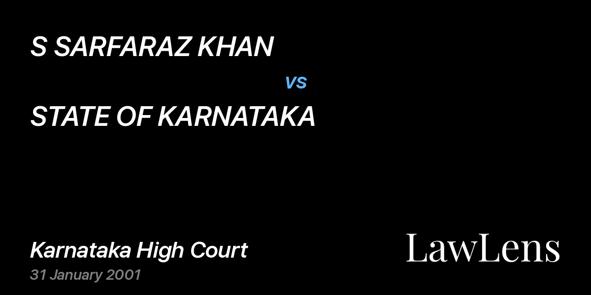 Preview image for S SARFARAZ KHAN vs. STATE OF KARNATAKA