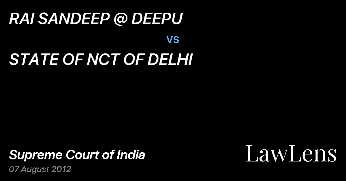 Preview image for RAI SANDEEP @ DEEPU vs. STATE OF NCT OF DELHI