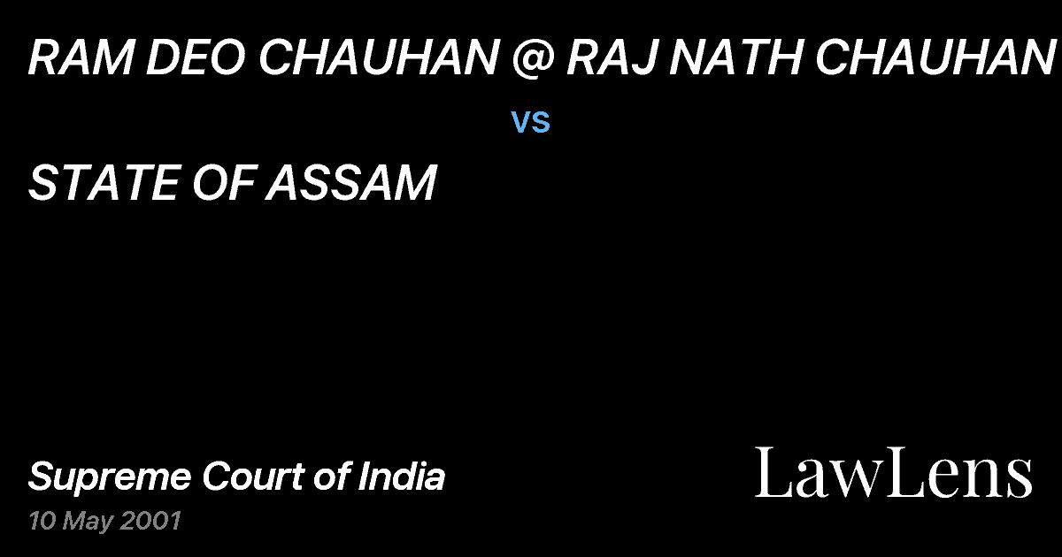 Preview image for RAM DEO CHAUHAN @ RAJ NATH CHAUHAN vs. STATE OF ASSAM