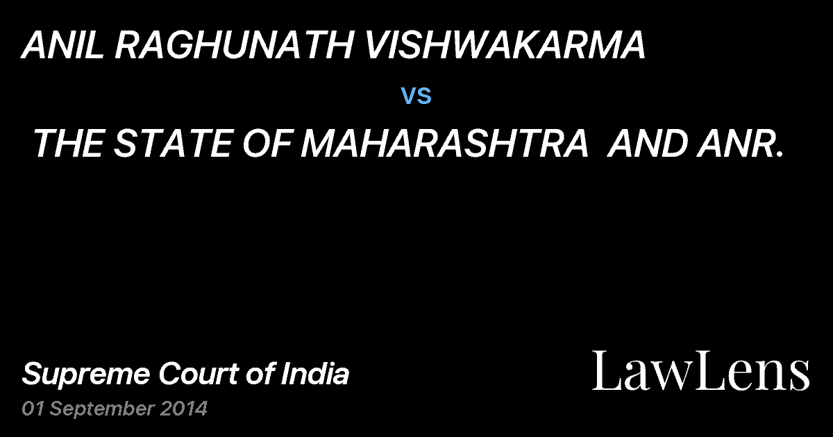 Preview image for ANIL RAGHUNATH VISHWAKARMA  vs.  THE STATE OF MAHARASHTRA  AND ANR.