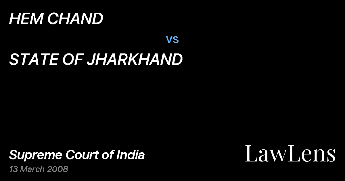 Preview image for HEM CHAND vs. STATE OF JHARKHAND