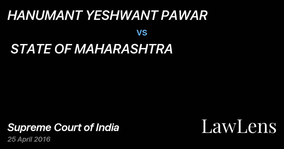 Preview image for HANUMANT YESHWANT PAWAR  vs.  STATE OF MAHARASHTRA