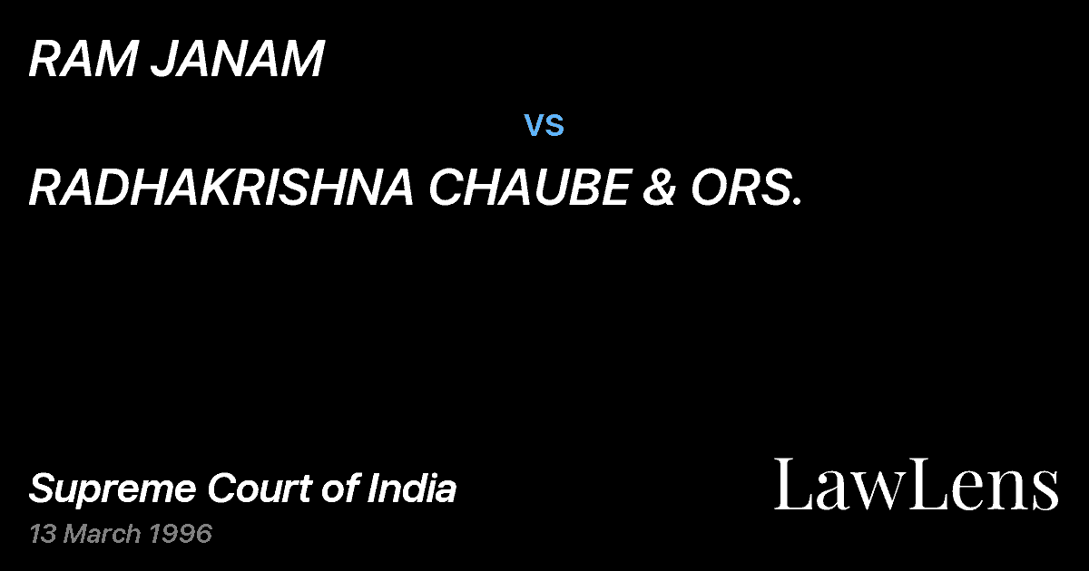 Preview image for RAM JANAM vs. RADHAKRISHNA CHAUBE & ORS.