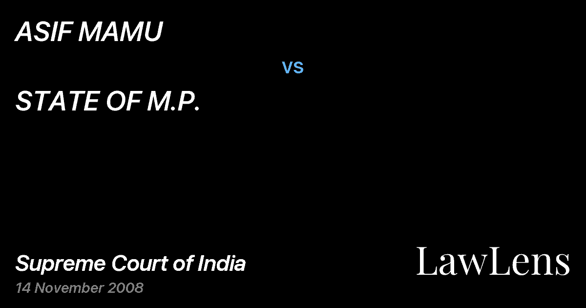 Preview image for ASIF MAMU vs. STATE OF M.P.