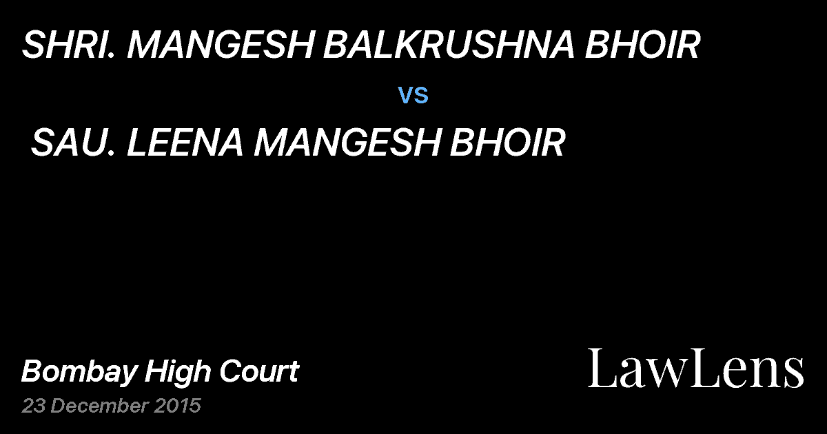 Preview image for SHRI. MANGESH BALKRUSHNA BHOIR vs. SAU. LEENA MANGESH BHOIR