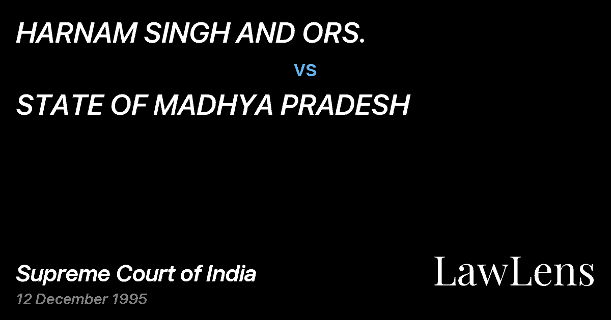 Preview image for HARNAM SINGH AND ORS. vs. STATE OF MADHYA PRADESH
