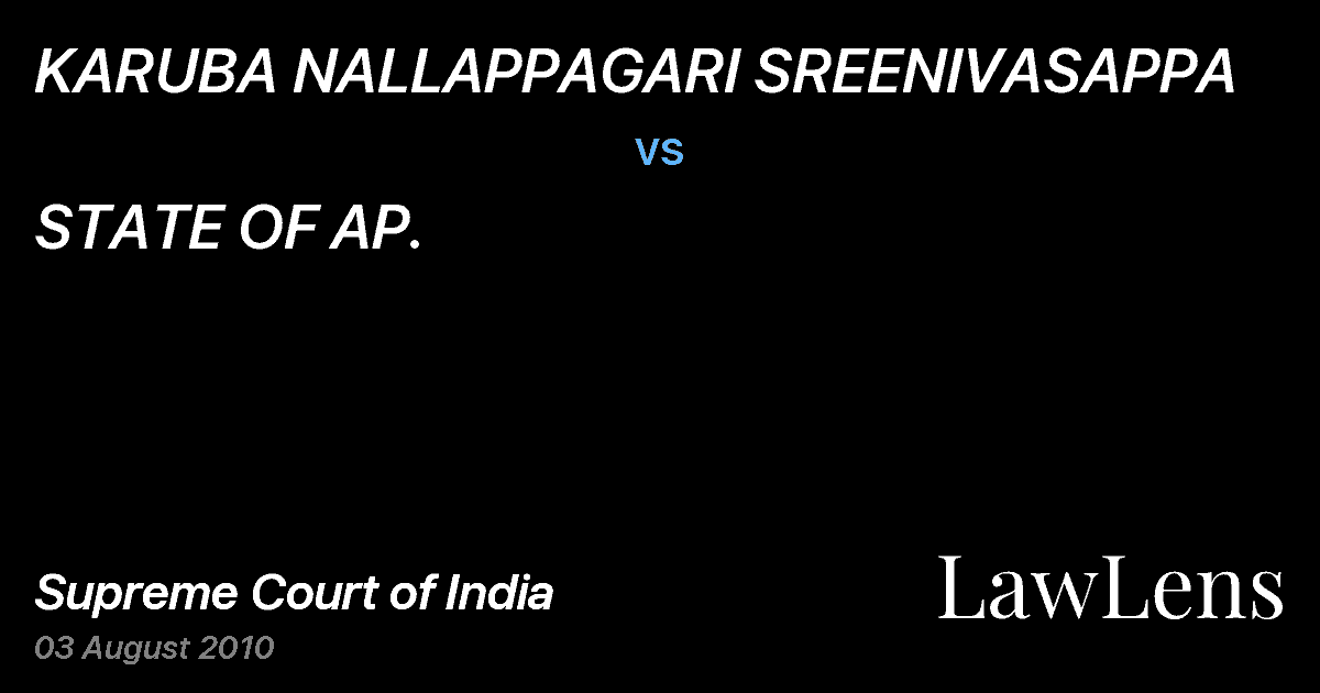 Preview image for KARUBA NALLAPPAGARI SREENIVASAPPA vs. STATE OF AP.
