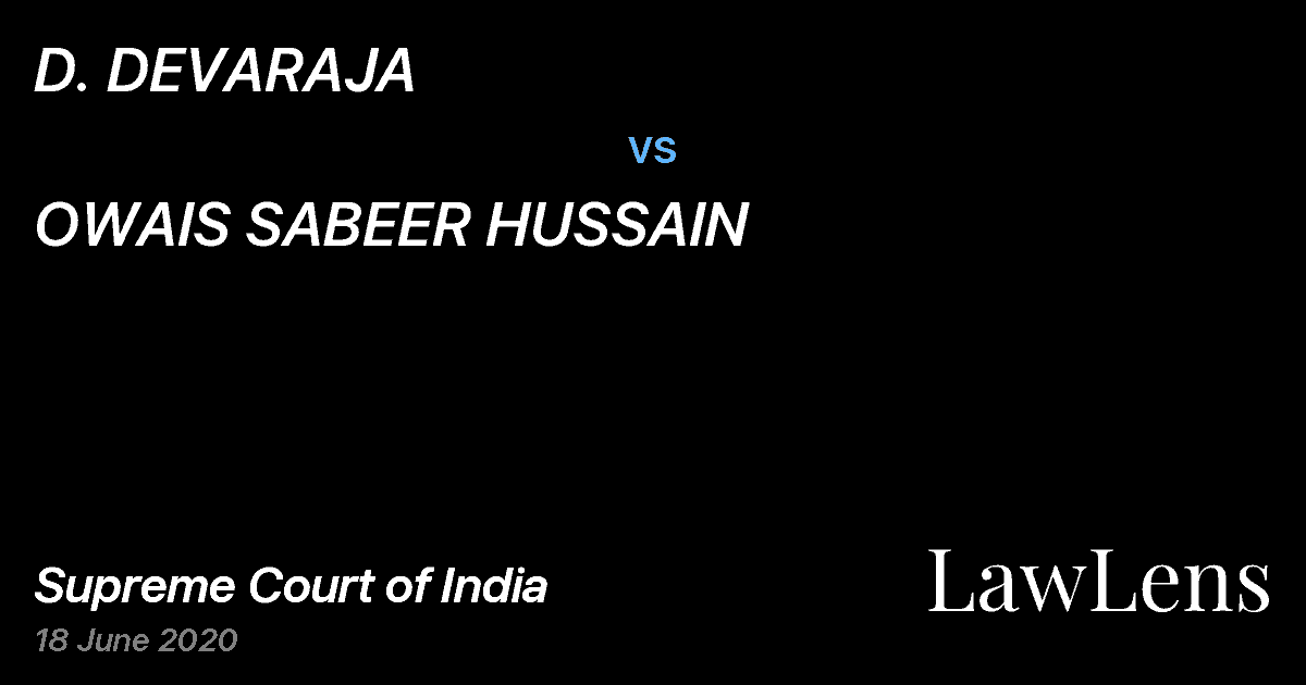 Preview image for D. DEVARAJA vs. OWAIS SABEER HUSSAIN