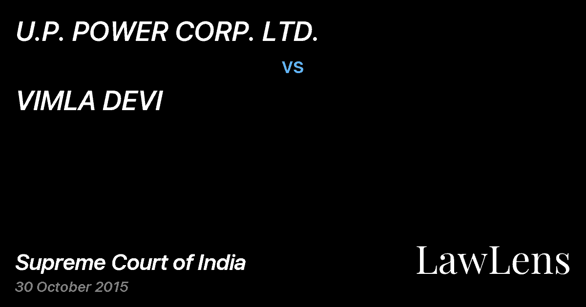 Preview image for U.P. POWER CORP. LTD. vs. VIMLA DEVI