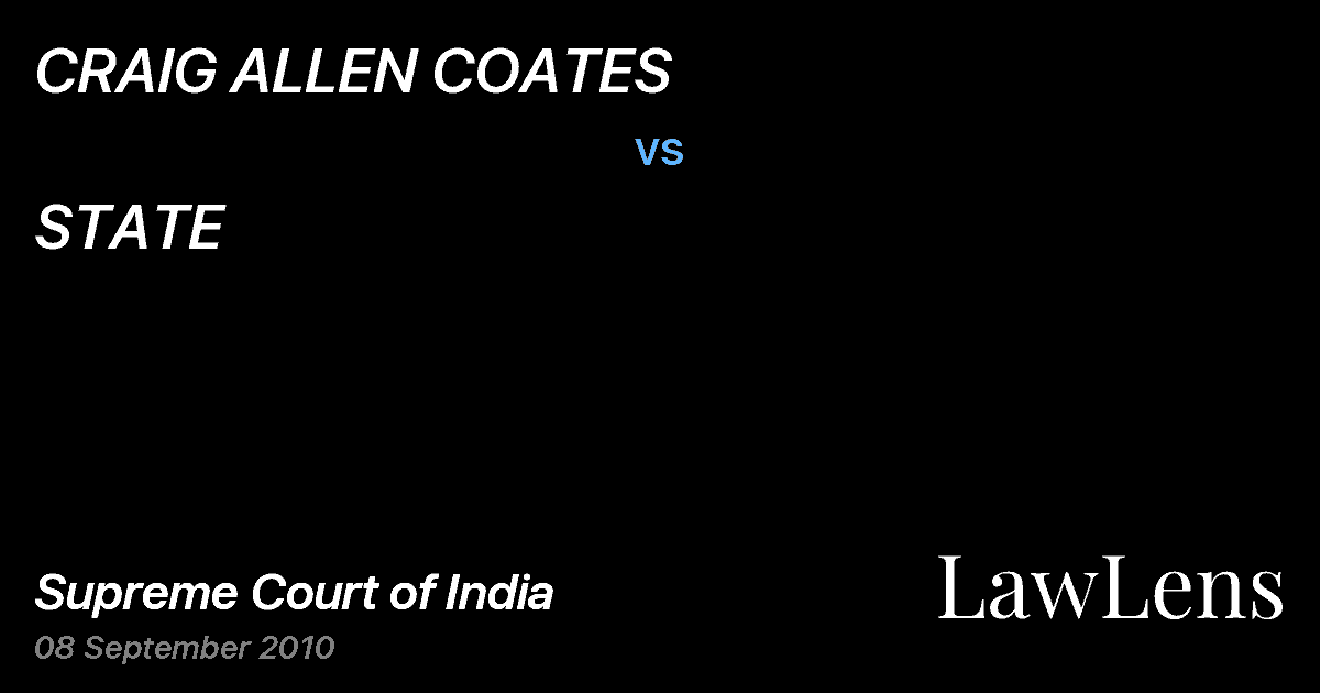 Preview image for CRAIG ALLEN COATES vs. STATE