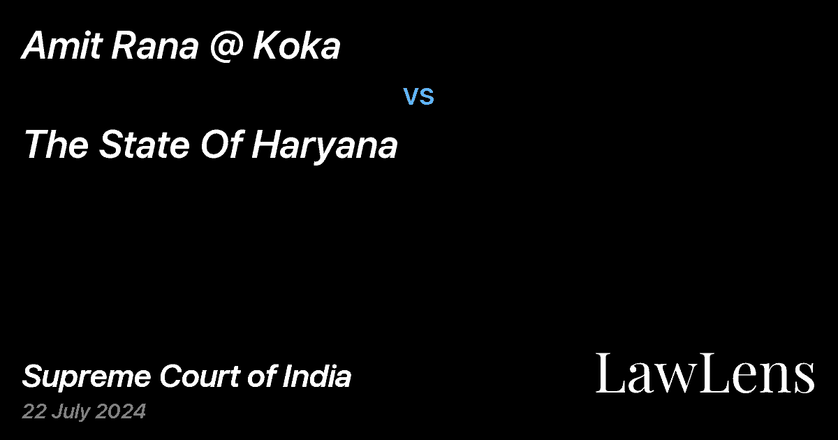 Preview image for Amit Rana @ Koka vs. The State Of Haryana