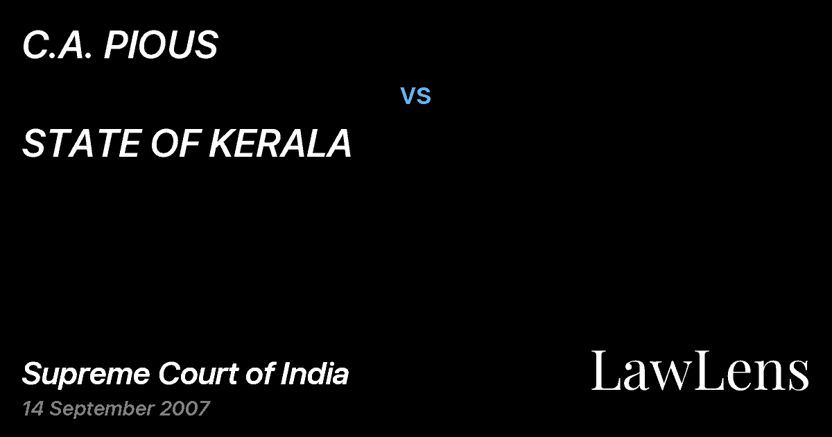 Preview image for C.A. PIOUS vs. STATE OF KERALA