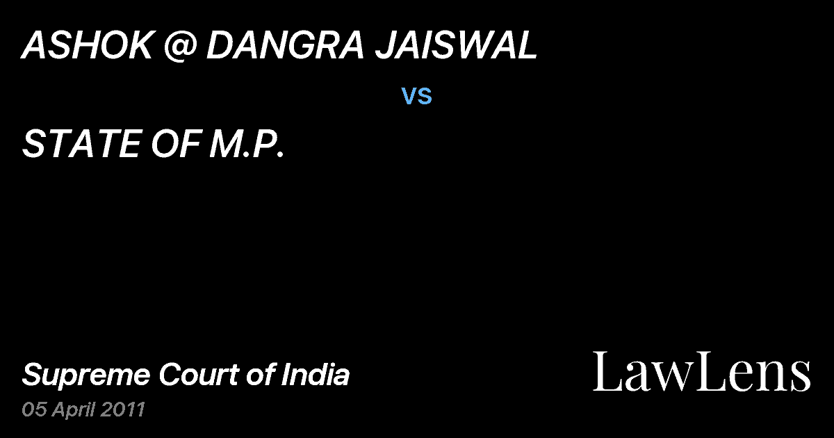 Preview image for ASHOK @ DANGRA JAISWAL vs. STATE OF M.P.