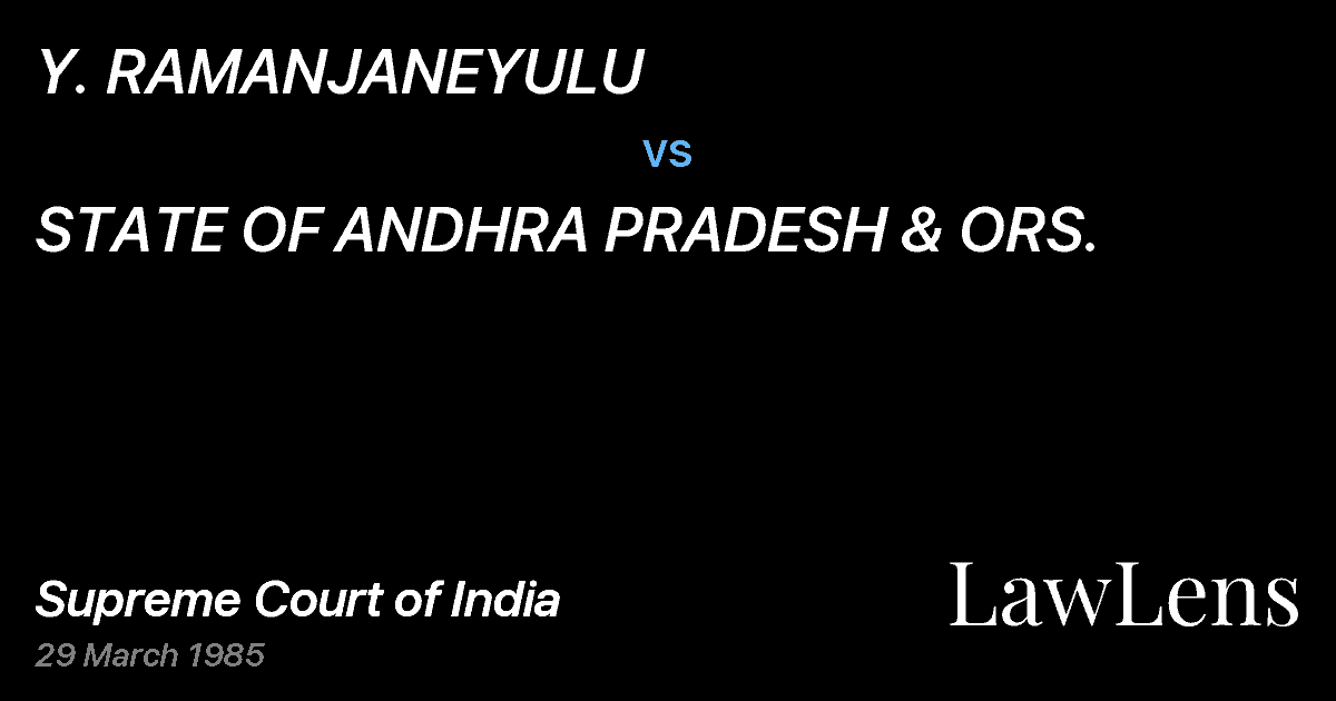 Preview image for Y. RAMANJANEYULU vs. STATE OF ANDHRA PRADESH & ORS.