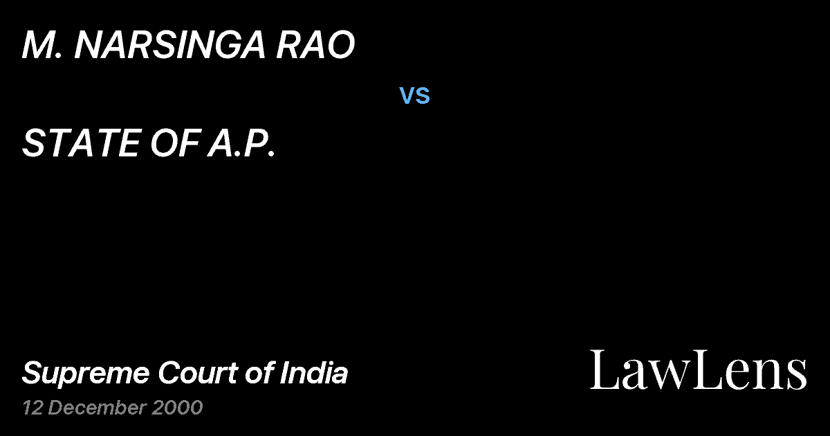 Preview image for M. NARSINGA RAO vs. STATE OF A.P.