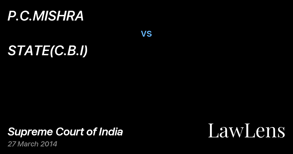 Preview image for P.C.MISHRA vs. STATE(C.B.I)