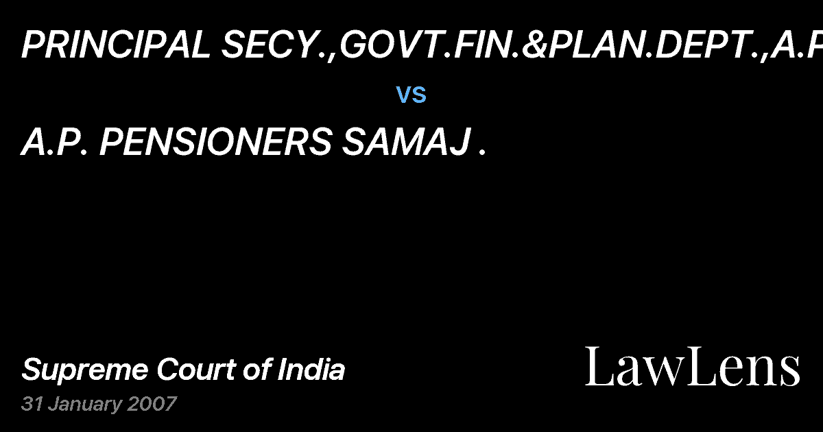 Preview image for PRINCIPAL SECY.,GOVT.FIN.&PLAN.DEPT.,A.P vs. A.P. PENSIONERS SAMAJ .