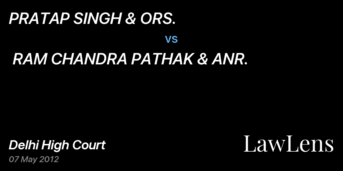 Preview image for PRATAP SINGH & ORS.  vs.  RAM CHANDRA PATHAK & ANR.