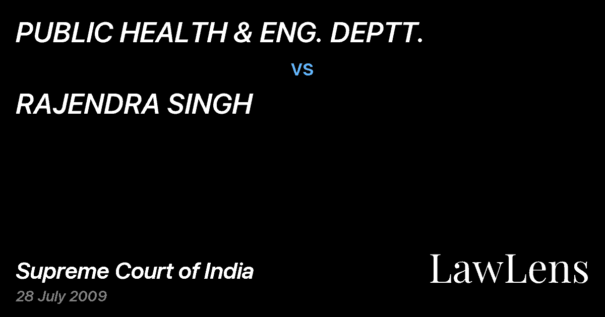 Preview image for PUBLIC HEALTH & ENG. DEPTT. vs. RAJENDRA SINGH