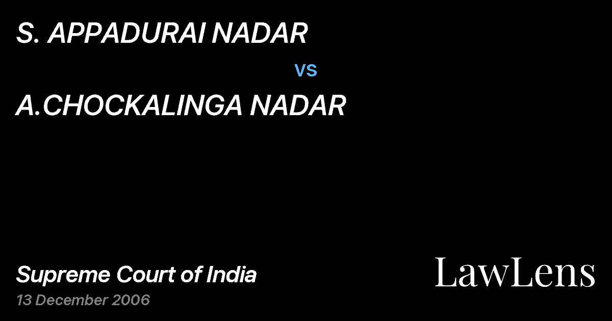 Preview image for S. APPADURAI NADAR vs. A.CHOCKALINGA NADAR