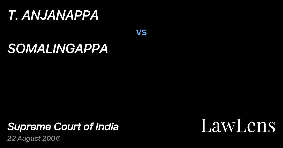 Preview image for T. ANJANAPPA vs. SOMALINGAPPA