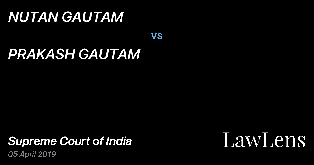 Preview image for NUTAN GAUTAM vs. PRAKASH GAUTAM