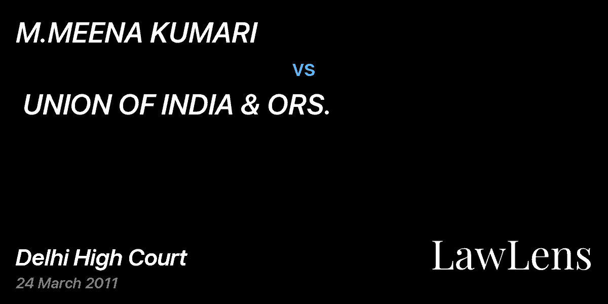 Preview image for M.MEENA KUMARI  vs.  UNION OF INDIA & ORS.