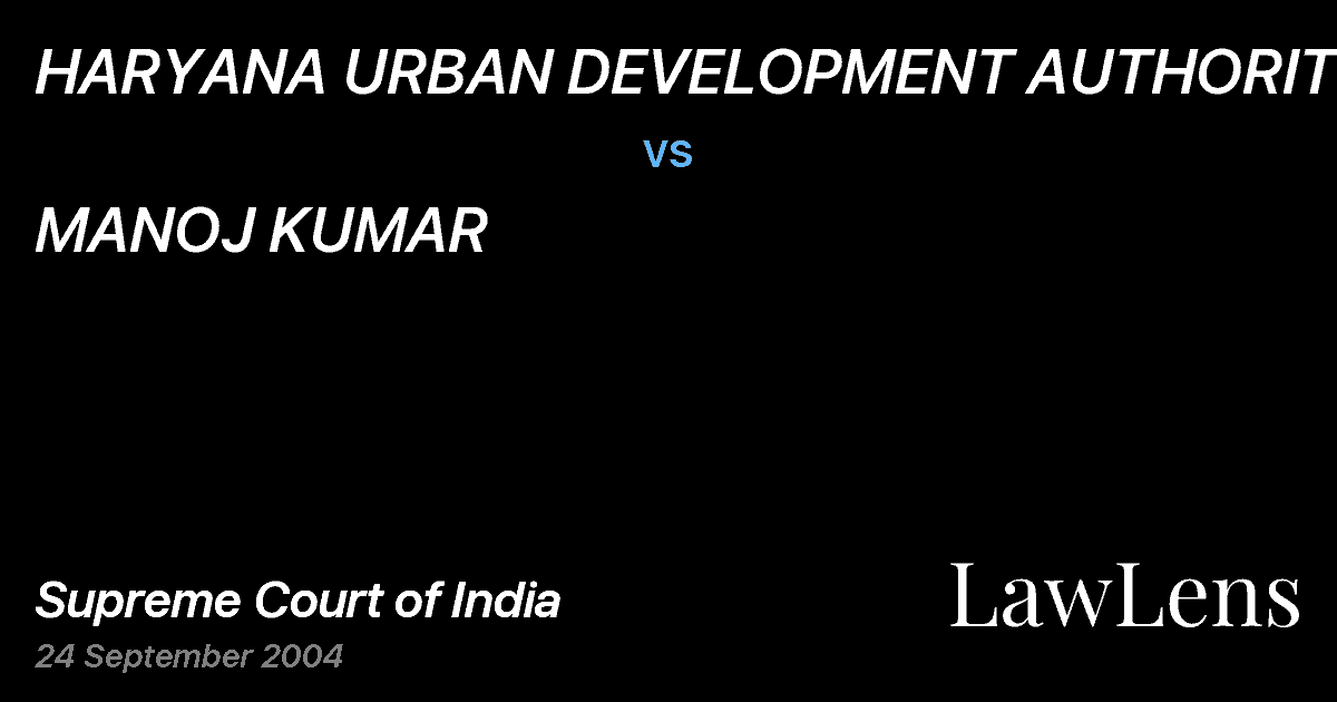 Preview image for HARYANA URBAN DEVELOPMENT AUTHORITY vs. MANOJ KUMAR