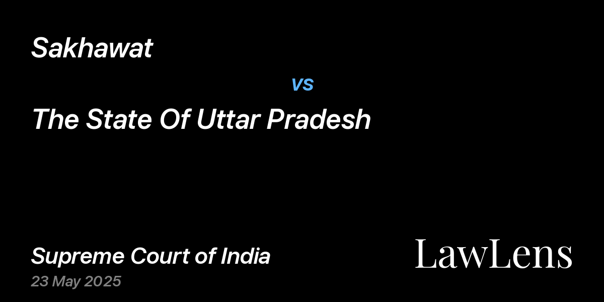 Preview image for Sakhawat vs. The State Of Uttar Pradesh