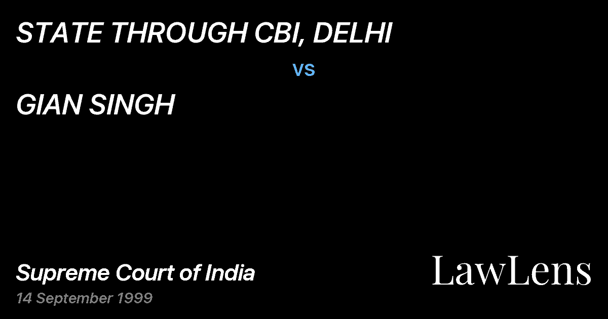 Preview image for STATE THROUGH CBI, DELHI vs. GIAN SINGH