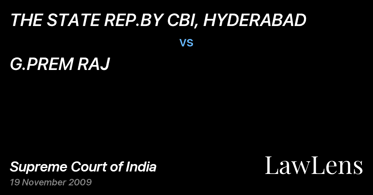 Preview image for THE STATE REP.BY CBI, HYDERABAD vs. G.PREM RAJ