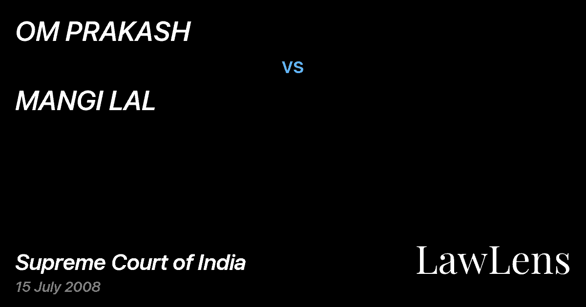 Preview image for OM PRAKASH vs. MANGI LAL