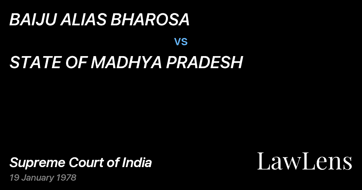Preview image for BAIJU ALIAS BHAROSA vs. STATE OF MADHYA PRADESH