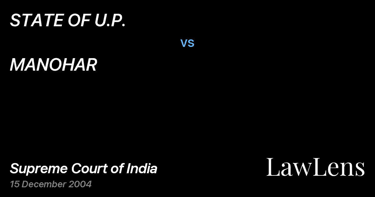 Preview image for STATE OF U.P. vs. MANOHAR