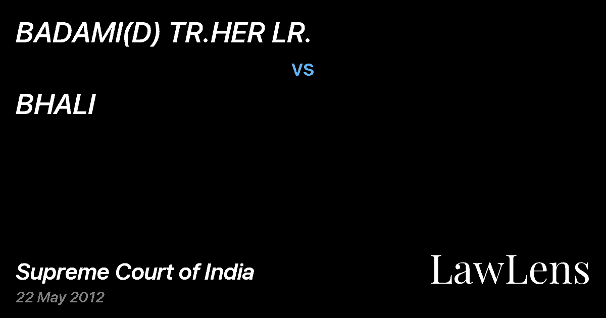Preview image for BADAMI(D) TR.HER LR. vs. BHALI