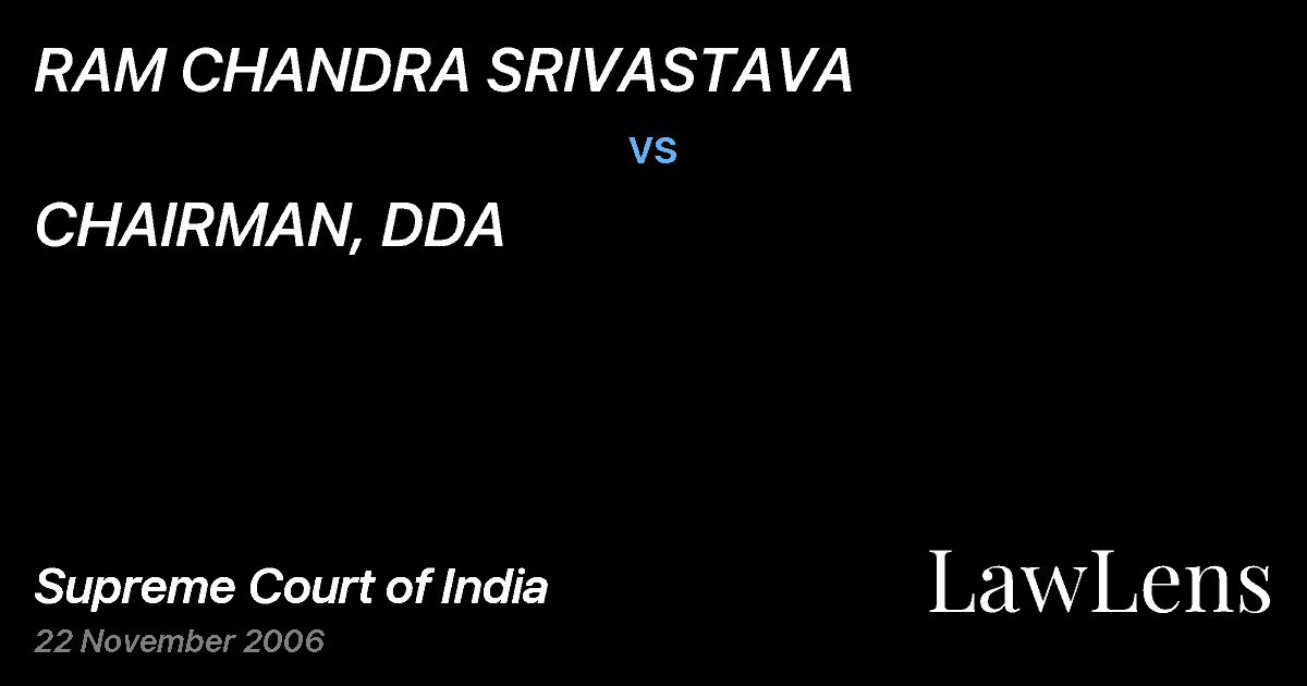 Preview image for RAM CHANDRA SRIVASTAVA vs. CHAIRMAN, DDA