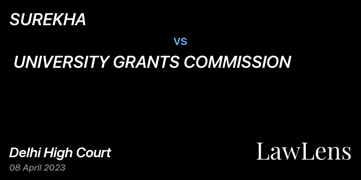 Preview image for SUREKHA vs. UNIVERSITY GRANTS COMMISSION