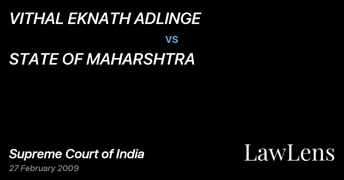 Preview image for VITHAL EKNATH ADLINGE vs. STATE OF MAHARSHTRA