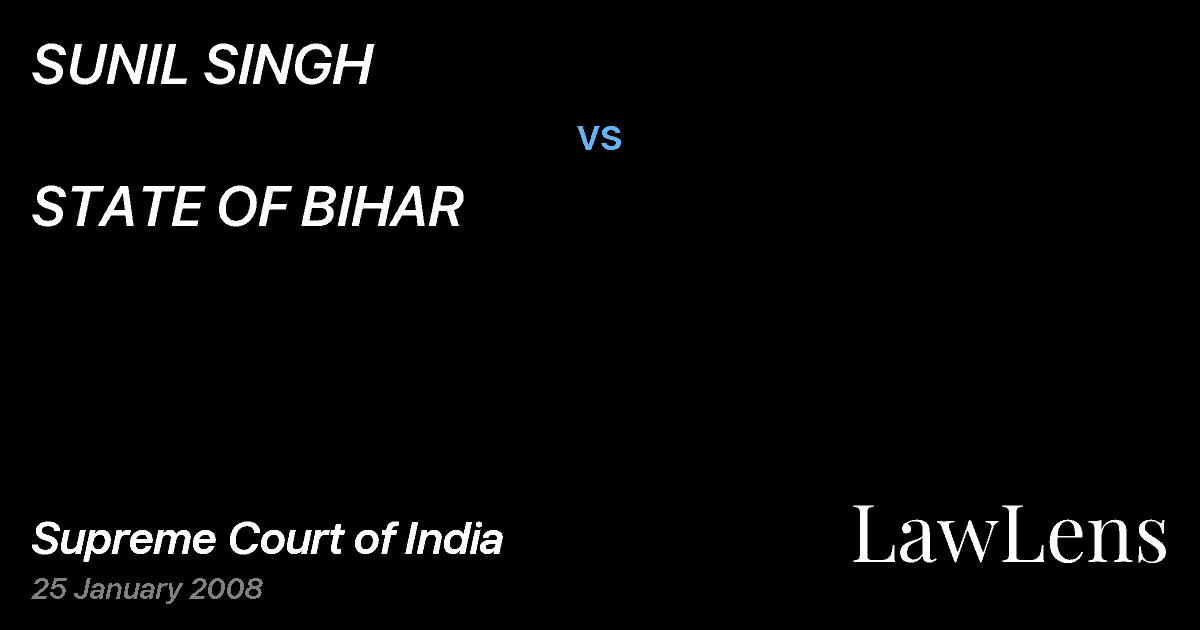 Preview image for SUNIL SINGH vs. STATE OF BIHAR