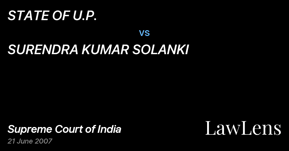 Preview image for STATE OF U.P. vs. SURENDRA KUMAR SOLANKI