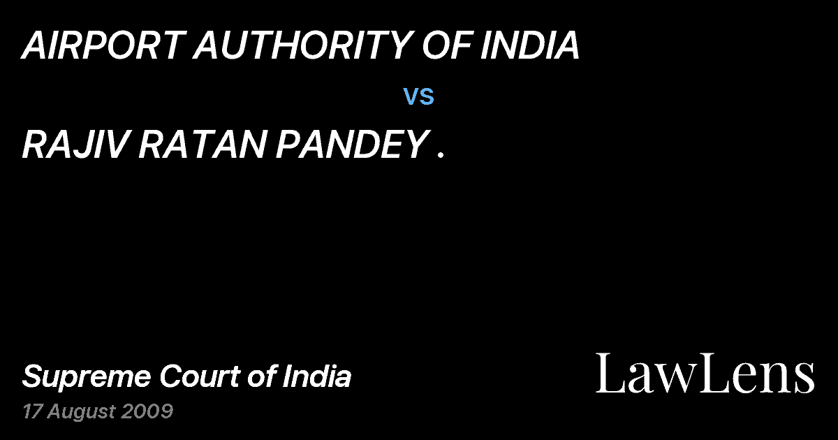 Preview image for AIRPORT AUTHORITY OF INDIA vs. RAJIV RATAN PANDEY .