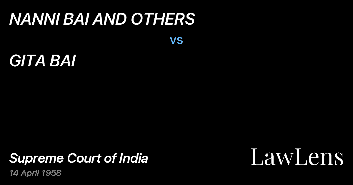 Preview image for NANNI BAI AND OTHERS vs. GITA BAI