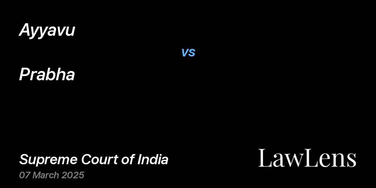 Preview image for Ayyavu vs. Prabha