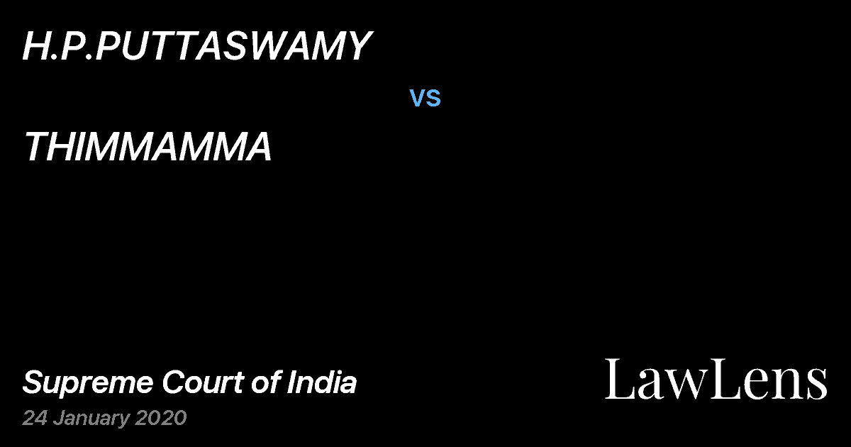 Preview image for H.P.PUTTASWAMY vs. THIMMAMMA