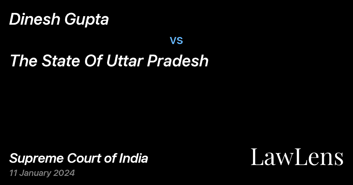 Preview image for Dinesh Gupta vs. The State Of Uttar Pradesh